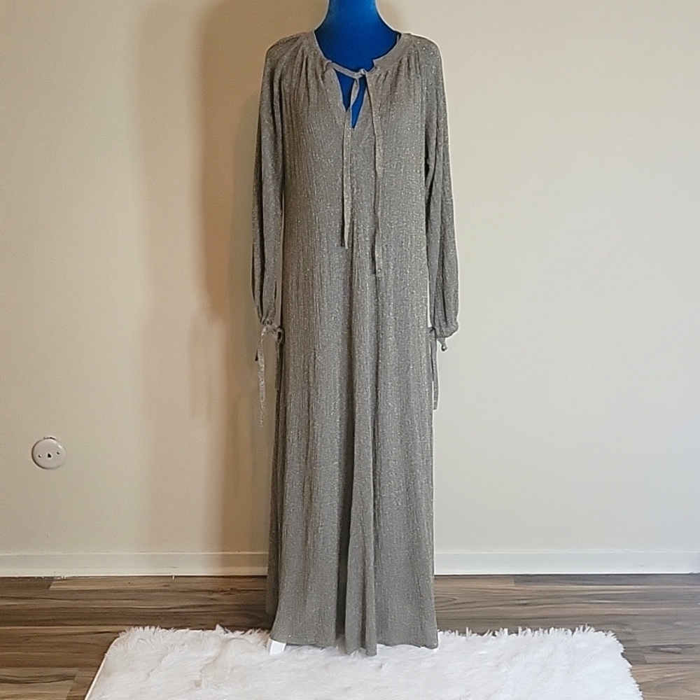 Zara Metallic Maxi Dress